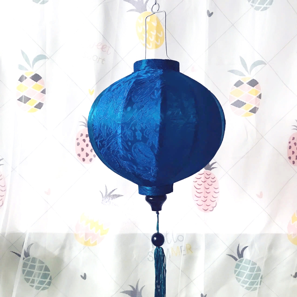 Đèn lồng HỘI AN vải lụa 30cm kiểu Tròn 100E30