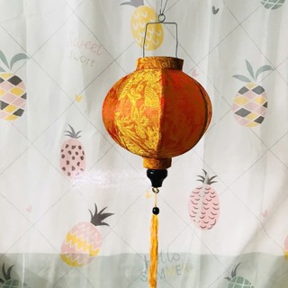 Đèn lồng HỘI AN vải lụa 30cm kiểu Tròn 100E30