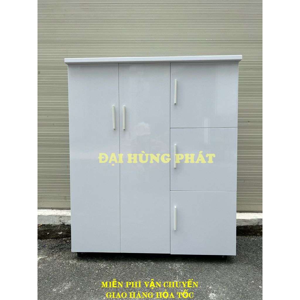 Tủ trẻ em 2 cánh 3 ngăn trắng