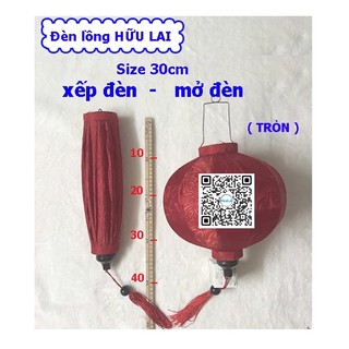 Đèn lồng HỘI AN vải lụa 30cm kiểu Tròn 100E30