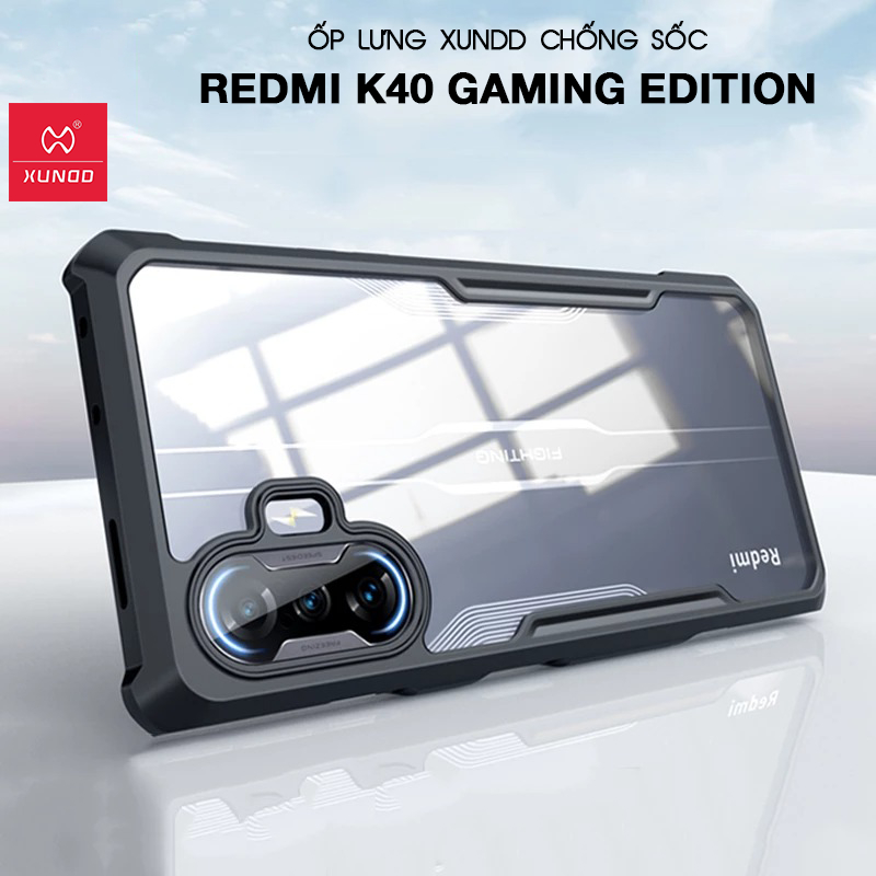Ốp lưng XUNDD Redmi K40 Gaming Edition - Mặt lưng trong, Viền TPU