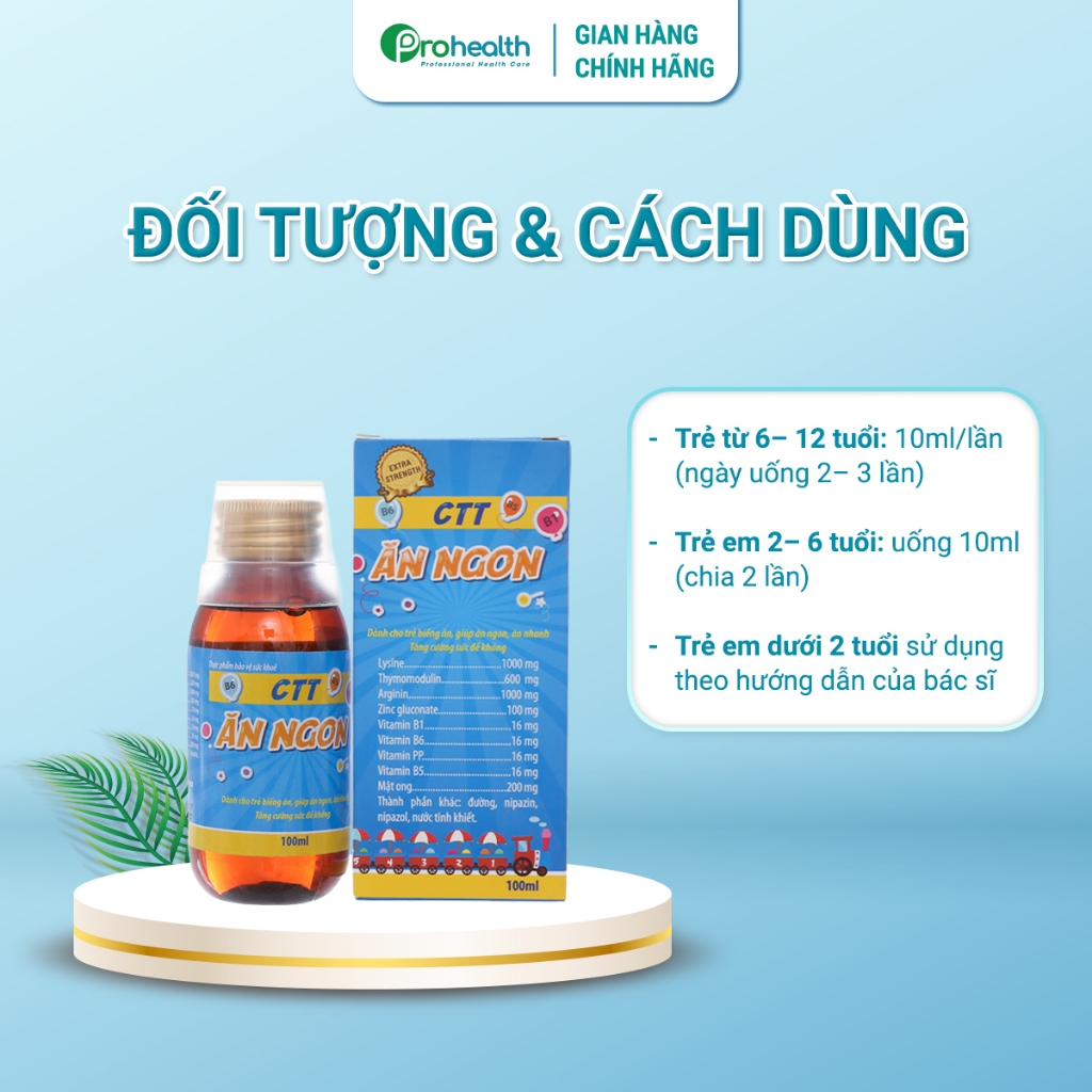 CTT Ăn Ngon - Giúp trẻ ăn ngon hơn, khỏe mạnh hơn 100ml