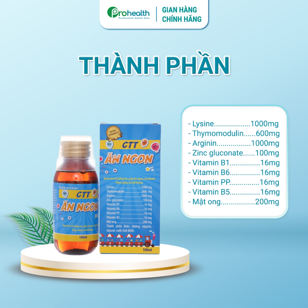 CTT Ăn Ngon - Giúp trẻ ăn ngon hơn, khỏe mạnh hơn 100ml