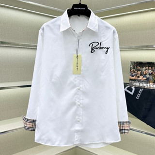 Áo Sơ Mi Nam Trắng B,B,R Đẹp Trai Học Sinh Mặc Đi Học Đi Chơi Áo Somi Bu Be RY Màu Trắng Logo Thêu