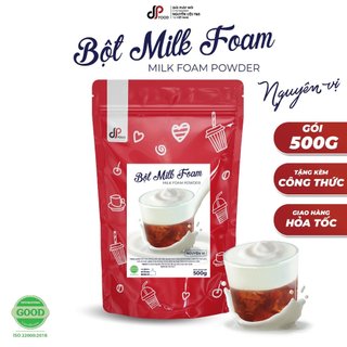 Bột Milk Foam Nguyên Vị DP FOOD 500G - Thơm Béo Đậm Đà - Làm Topping Rót Lên Trên Trà Sữa, Cà Phê