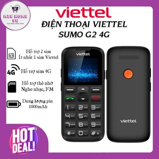 Điện Thoại Viettel Sumo G2 4G (LTE) - Sạc Type C - Hàng Chính Hãng, Hỗ Trợ Người Già, Đọc Số, Đài FM, Mp3, Mp4, Pin Trâu