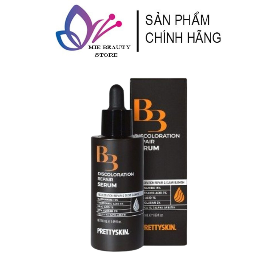Serum B3 Prettyskin & toner b3 Discoloration Repair Serum 50ml bộ đôi giảm nám mờ tàn nhang hiệu quả