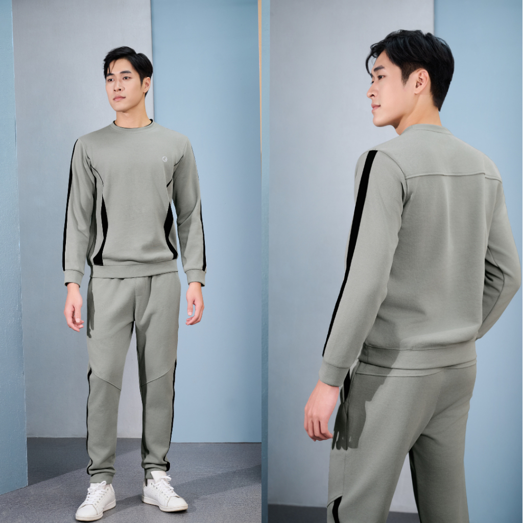 Bộ Quần Áo Nỉ Thu Đông Cổ Chui Laroma Cho Nam | Sọc Đơn - Giữ Ấm - Vải Thơm - Kháng Khuẩn