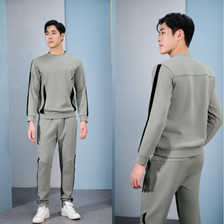 LAROMA Bộ Quần Áo Nỉ Thu Đông Cổ Chui Cho Nam | Sọc Đơn - Giữ Ấm - Vải Thơm - Kháng Khuẩn - Mềm Mại - Co Dãn