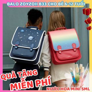B33 - RETRO DỌC ZZ Balo và túi chéo đi học chống gù Zoyzoii cho bé tiểu học Retro series, siêu nhẹ tiêu chuẩn Châu Âu