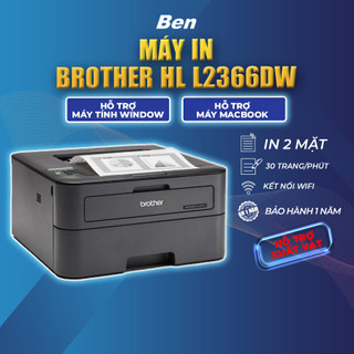 Máy in 2 mặt Wifi Laser trắng đen Brother HL L2366DW - Hàng Chính Hãng