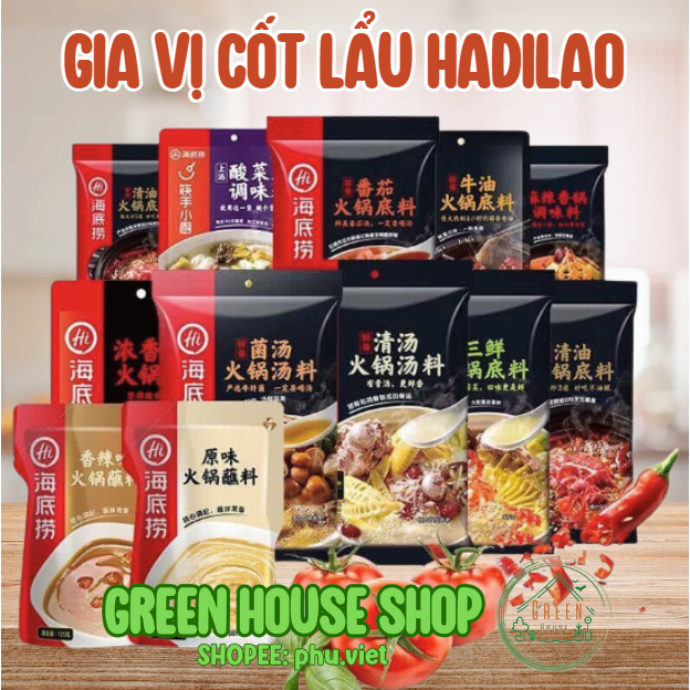 [HÀ NỘI] Gia Vị Lẩu Haidilao - Cốt Lẩu Tứ Xuyên có Sẵn Nhiều vị