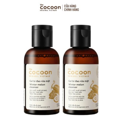 HÀNG TẶNG KHÔNG BÁN - Combo 2 Trial size - Gel bí đao rửa mặt Cocoon giảm dầu & mụn 50ml