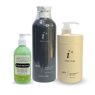 gội xả mọc tóc kiềm dầu,ngăn rụng chống gàu,nấm,ngứa Bộ sản phẩm gội,xả Michi và xả da đầu Hezzo's