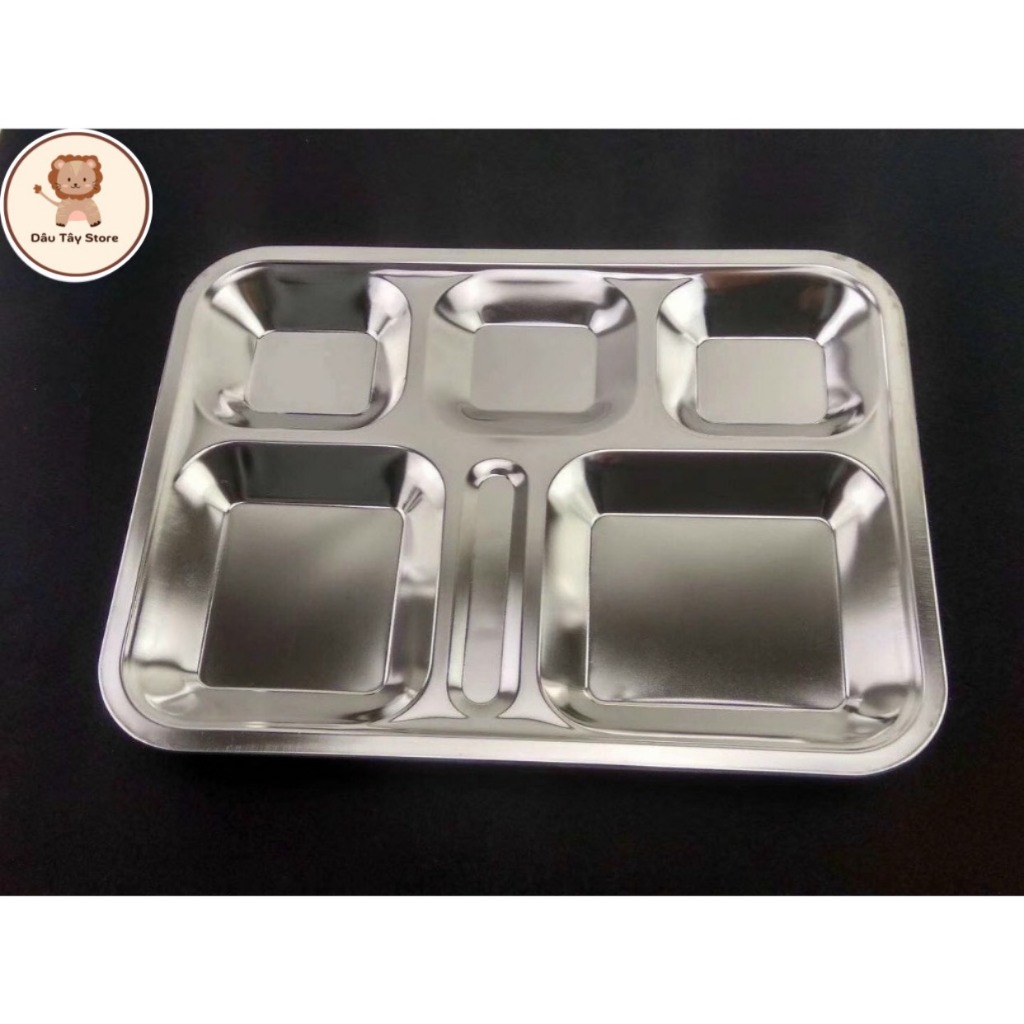 Khay Chia Phần Cơm 5 ngăn inox cao cấp