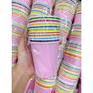 Set 10 cốc giấy làm thủ công đủ màu