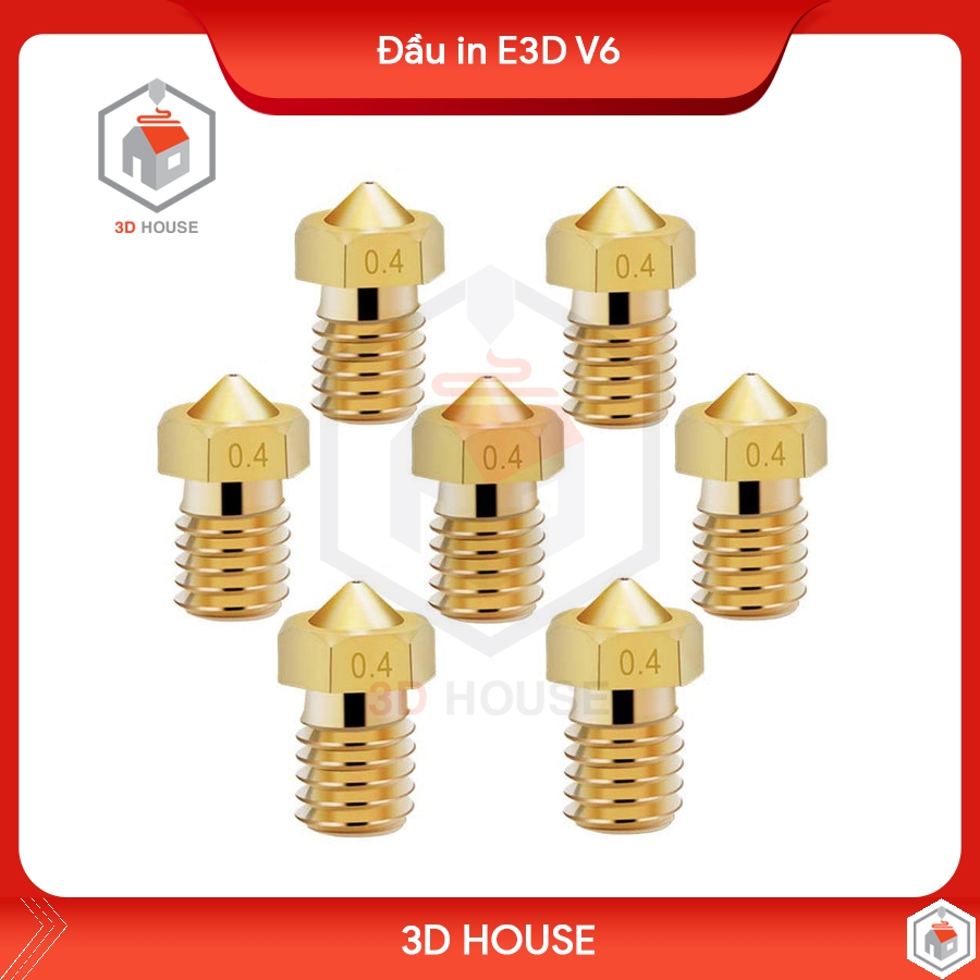 Đầu In Nozzle E3D 0.2 - 1.0mm cho Máy in 3D