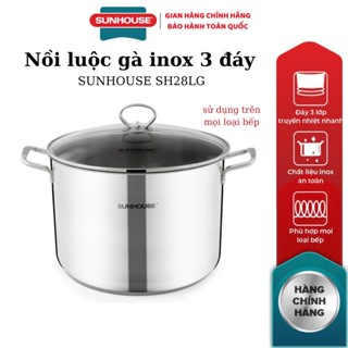 [chính hãng] Nồi luộc gà inox 3 đáy SUNHOUSE SH28LG