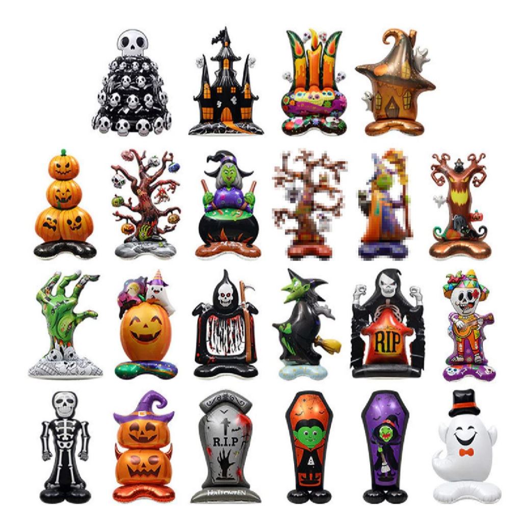 Bong Bóng Cây Ma 4D, Bộ Xương Khổng Lồ, Bí Ngô, Phù Thuỷ Trang Trí Lễ Hội HALLOWEEN