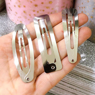 (Bán sỉ) 50 phôi kẹp tóc Vuông - Elip - Giọt nước 6cm - 7cm