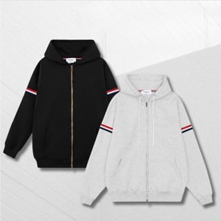 Áo khoác hoodie xọc tay zip dây đỏ nón 2 lớp nam nữ Chất Nỉ Bông Dày Dặn Full Tag Mạc PYPY