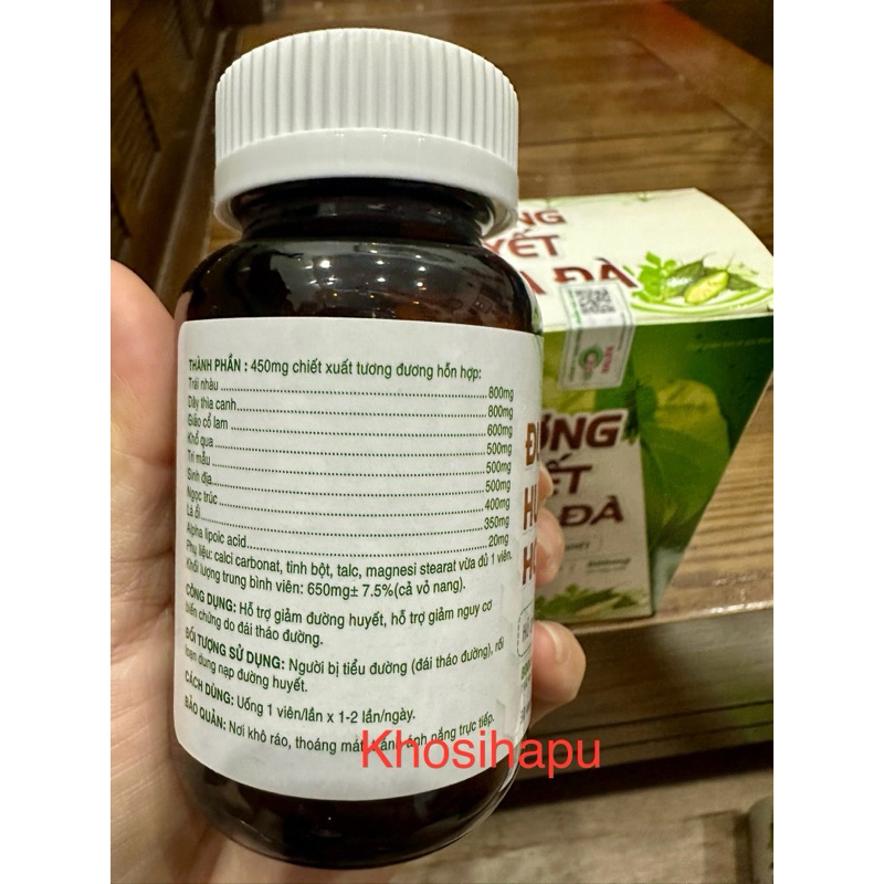 Viên uống Đường Huyết hoa đà thành phần thảo dược hỗ trợ người tiểu đường, giảm đường huyết bảo vệ sức khỏe hiệu quả