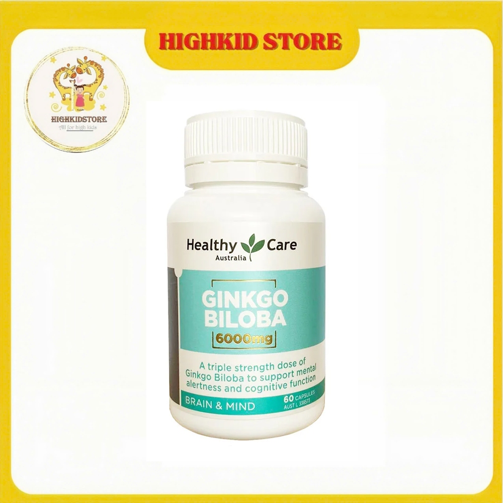 Viên uống bổ não Healthy Care Ginkgo Biloba 6000mg