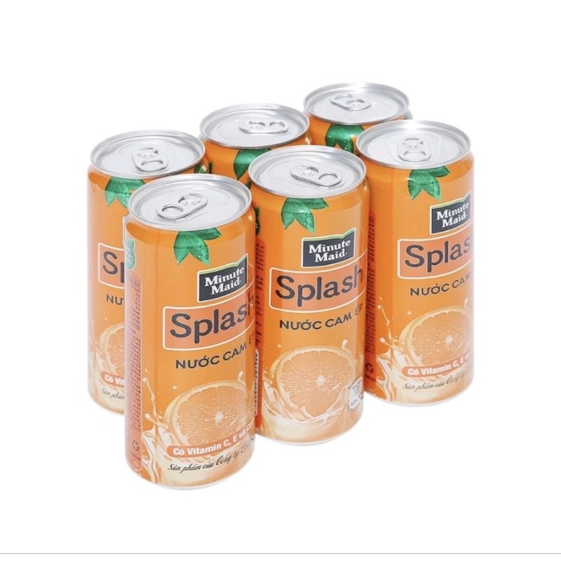 Lốc 6 lon cam ép splash 330ml