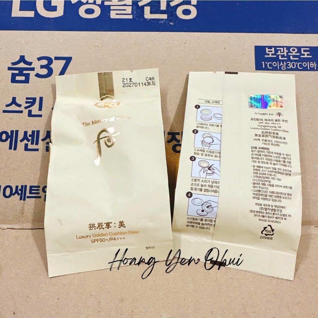 [GIÁ TỐT] Lõi Cushion - WHOO VÀNG 𝐋𝐮𝐱𝐮𝐫𝐲 𝐆𝐨𝐥𝐝𝐞𝐧 𝐂𝐮𝐬𝐡𝐢𝐨𝐧 𝐆𝐥𝐨𝐰 𝐒𝐏𝐅50+/𝐏𝐀+++