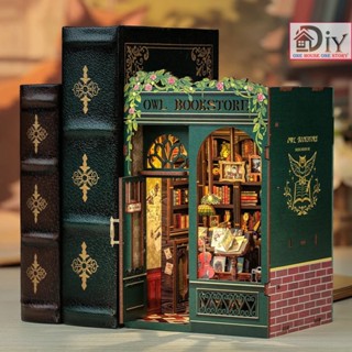 [Kèm MICA] Mô hình Book Nook DIY Cutebee bằng gỗ tự lắp ghép | The Owl Bookstore Quà tặng trang trí sáng tạo tự làm