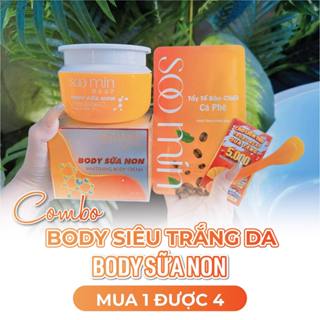 (Tặng Quà) Kem body sữa non Soo Min Hàn Quốc dưỡng trắng da body cấp tốc, phục hồi da Chính Hãng , Chống Nắng