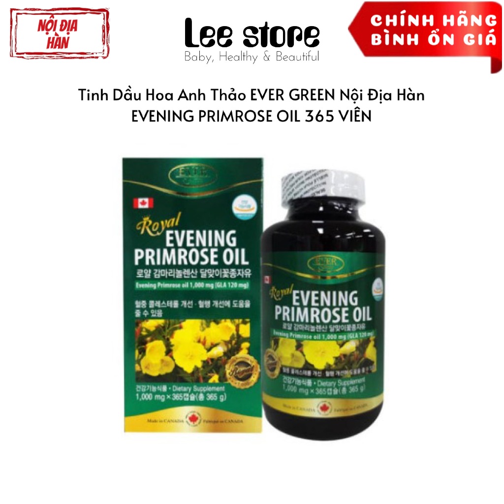 [HÀN] Tinh Dầu Hoa Anh Thảo EVER  EVENING PRIMROSE OIL 365 Viên
