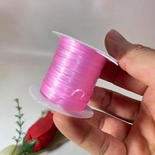 1 Cuộn 10m dây thun lụa co giản dùng sỏ hạt - Loại mỏng 0.3ly