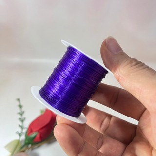 1 Cuộn 10m dây thun lụa co giản dùng sỏ hạt - Loại mỏng 0.3ly