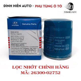 [CHÍNH HÃNG] Lọc nhớt, dầu chính hãng Hyundai I10, Accent, Venue, Morning, Soluto, Getz 1.1 (02752)