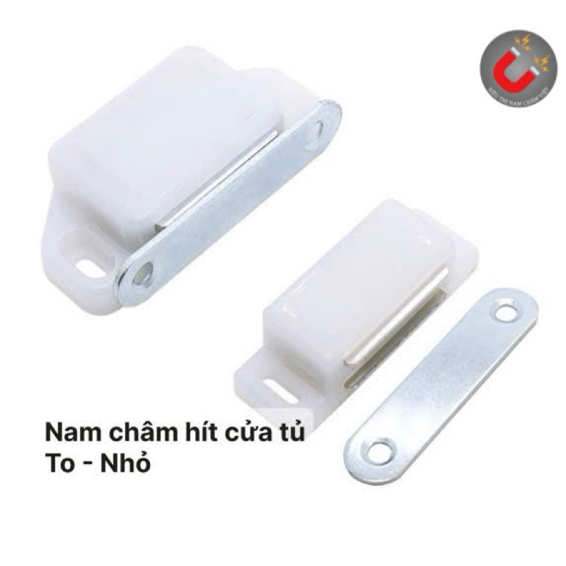 (2 bộ)Nam châm hít cửa tủ nhỏ. Nam châm hít cửa tủ to. Nam châm tủ