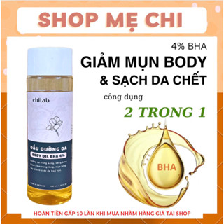 [4% BHA 100ml] Dầu dưỡng cơ thể làm sáng da, tẩy tế bào chết hoá học CHILAB Body Oil giả.m viê.m nang lôn.g