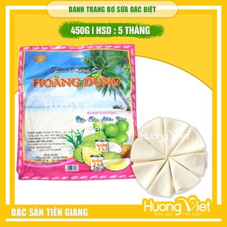  Bánh tráng bơ sữa đặc biệt Hoàng Dung 450g bánh phồng sữa miền tây túi 10 bánh ăn liền 