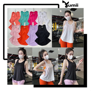  Áo Tanktop Thể Thao Tập Gym Chạy Bộ Nữ Yumiisportswear Ba Lỗ F.21 Form Rộng Vải Lưới Mè Thoáng Khí Thấm Hút Nhanh Khô 