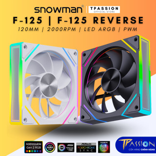 Quạt Fan case 12cm MAGIC SNOWMAN F-125 LED ARGB / Reverse - Tản nhiệt vô cực Jungle leopard Star stone Infinity, F - 125