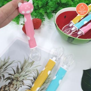 Thìa Silicon hình mèo ăn dặm cho bé (Màu ngẫu nhiên)