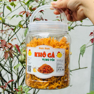 Hũ 500gr - KHÔ GÀ VỊ BƠ TỎI- Monmonfood