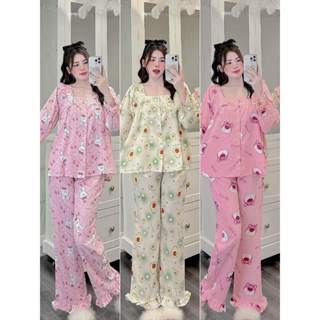 Đồ bộ nữ pijama tay dài siêu xinh, đồ mặc nhà tiểu thư , pijama lụa mango cao cấp giá rẻ tận xưởng
