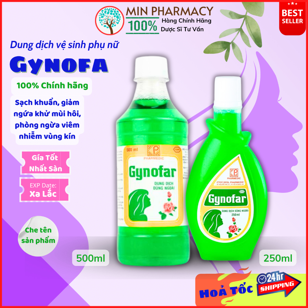 Dung Dịch Vệ Sinh Phụ Nữ GYNOFAR Pharmedic Giảm ngứa - Minpharmacy