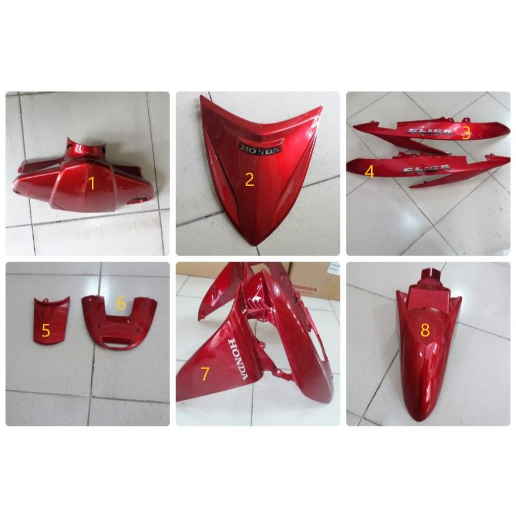 dàn áo click 110 việt nam 2007 2008 2009 màu đen màu trắng màu đỏ ( bán lẻ từng món )