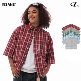 Áo Sơ Mi Caro INSANE Tay Ngắn Unisex Form Boxy | PLAID SHIRT