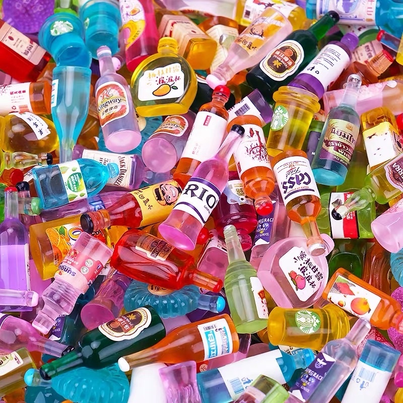 Combo 50 charm chai phát sáng 100% blind box, các loại túi quà dễ thương cho bé, decor trang trí DIY