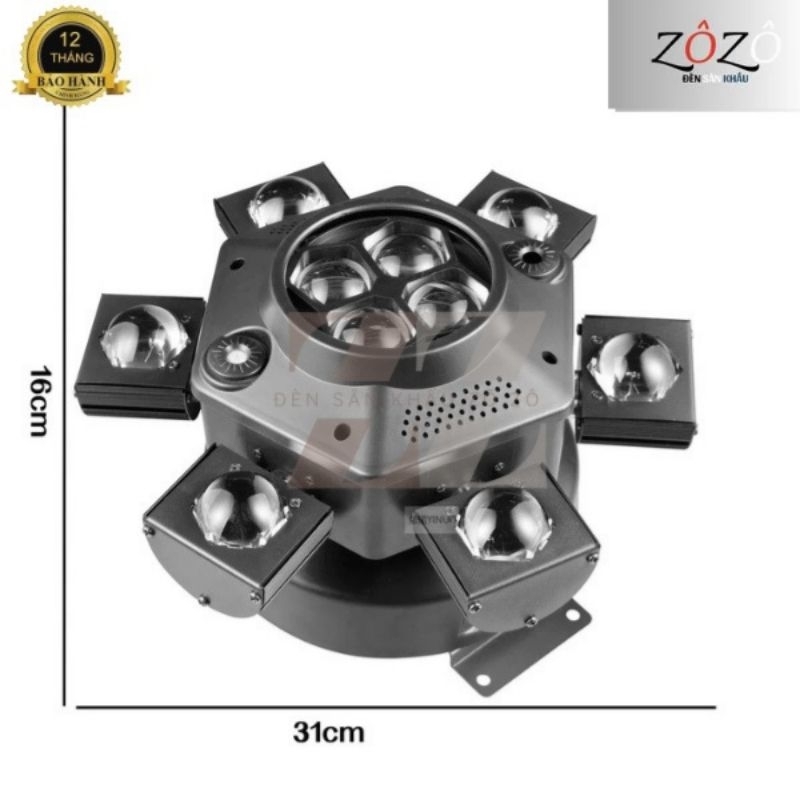 Đèn moving 10 mắt cánh hoa 3in1