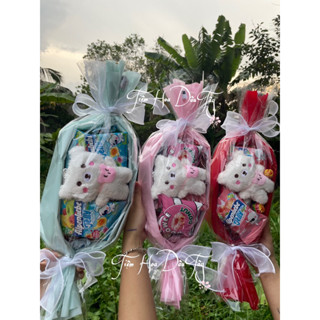 [SẴN HCM] BÓ KẸO KHỔNG LỒ HANDMADE ĐÁNG YÊU ( kèm đèn thiệp túi ) CÓ CÁC LOẠI BÁNH KẸO 🍭🍰