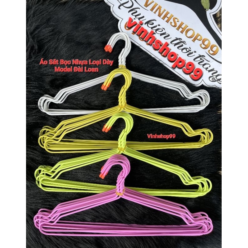 Combo 10 Móc Áo Sắt Bọc Nhựa TaiWan Hàng Loại 1 Chất Lượng Vinhshop99